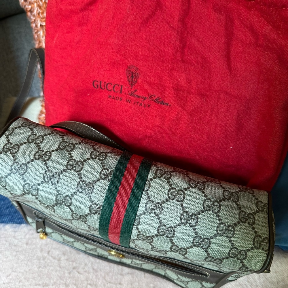 Gucci Vintage Sherry Line Canvas Brown crossbody/shoulder bag - Picture 9 of 14